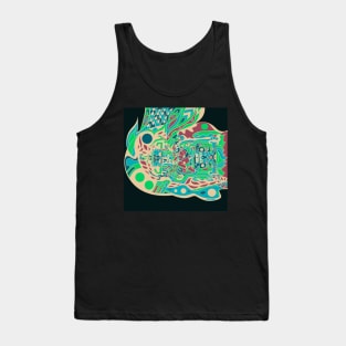 palenque in space with mayan astronaut ecopop Tank Top